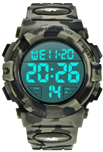 BEN NEVIS Herren Uhren Digital Sport Outdoor Armbanduhr 5 ATM wasserdichte Uhr mit Alarm/Kalender/Stoppuhr/Stoßfest