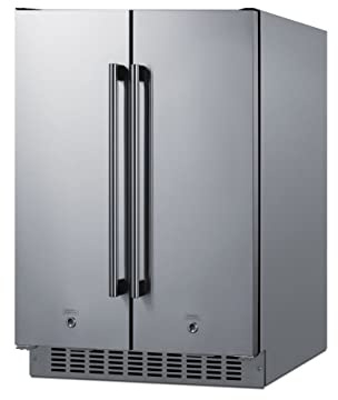 Summit Appliance FFRF24SSCSS 24 Wide Built-In Refrigerator-Freezer, 3.78 cu.ft. Capacity, Open Door Alarm, Hight Temperature Alarm, Stainless Steel Exterior, Digital Thermostat, Frost-free Operation