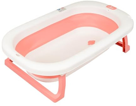 Toral Bañera Plegable Bebé con Patas Rosa - Cómoda, Fácil de Guardar y Antideslizante - Portátil - Modelo Bathy Rosa