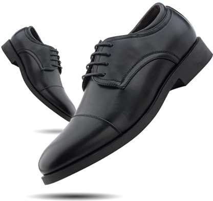 Hitmars Oxford Shoes Men Office Shoe Wedding Men Formal Shoes Lace Up Dress Brogue Derby Business Black-1 Size 7