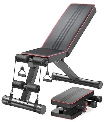 FROOBY Adjustable Weight Bench 300KG Capacity – Foldable Gym Bench for Home, Incline Decline Sit Up Bench with Leg Extension, Heavy-Duty Steel Frame, Dumbbell Bench for Full Body Strength Training