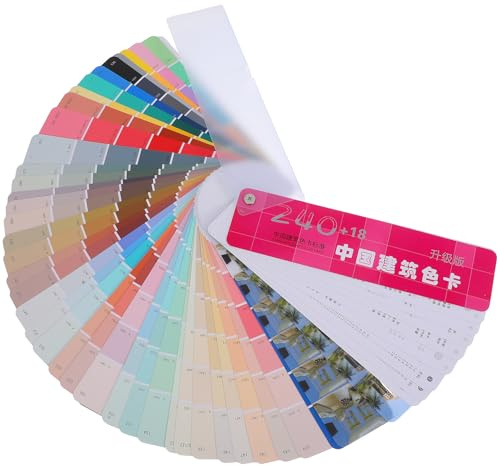 Luxshiny Campioni Vernice Schede Colori Standard Nazionale Resistente allo Sbiadimento 258 Colori per Pittura Interni Edifici