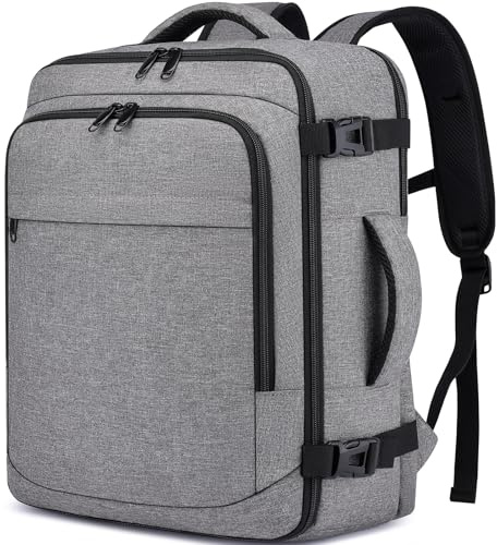 Ryanair ryggsäck 40 x 20 x 25 reseryggsäck flygplan handbagage 45 x 36 x 20 för Easyjet liten kabinväska för flyg flygplan reseväska casual ryggsäckar 14/15,6 tum PC-ryggsäck, Grå, 40x30x20cm (24L)