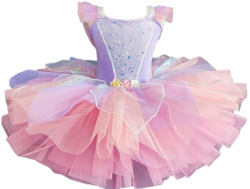 Flickors Balett Tutuklänning Paljetter Svansjön Ballerina Scenframträdande Danstävlingskostym Dagliga Träningskläder