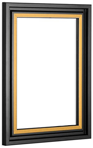 Bildershop-24 Schattenfugenrahmen Gladi10 zum Einrahmen von Acrylglas, Glas, Alu-Dibond, Forex Bildträgern Neu mit 0.5cm Schattenfuge Gladi10 30x45cm Schwarz (matt)