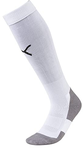 PUMA Herren Team Liga Stirrup Socks Core Stutzen, Puma White-Puma Black, 4 EU