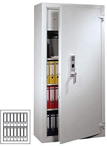 Müller Safe DK 80 Sicherheits Aktenschrank, Doppelbartschloss mit 2 Schlüsseln, Klasse S2 nach EN 14450, H80xB70xT50 cm, 200 kg