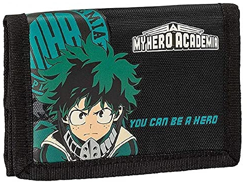 Franco Cosimo Panini, My Hero Academia – Portefeuille et Porte-Monnaie 3 Portes – My Hero Academia, Portefeuille Unisexe pour Enfants et garçons, Anneau latéral Porte-clés et Porte-pièces avec