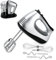Lychee Electric Whisk, Anti-Splash Hand Whisk, 5 Speeds with Turbo Button, With storage base, 6 Stainless Steel Attachments, Electric Whisk for Kitchen Baking, 300W