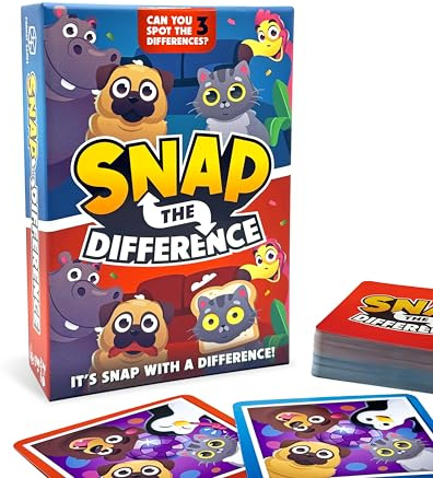 Snap the Difference Card Game - Spot-the-Difference Gameplay, Quick Refillable Rounds - Family Card Games for Kids and Adults, Fast-Paced Fun That Sharpens Focus