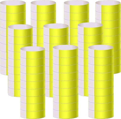 1000 Stück Eintrittsbänder, BetterJonny Wasserdicht Event Armbänder Papierarmbänder Bedruckbar Securebänder Ideal für Sicherheit bei Veranstaltungen Events Hochzeit (Gelb)