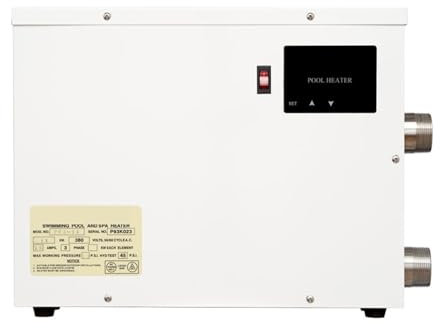 OUHFCASN Bomba de Calor for Piscina de 5,5-15 kW con Pantalla táctil Digital, Calentador de Agua eléctrico en línea for Piscinas, spas y bañeras. Calefacción eficiente(15KW)