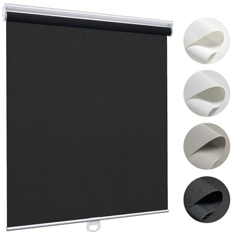 Tenda a rullo termica senza fili, protezione dai raggi UV, paralumi filtranti per bagno, cucina e ufficio, facile da montare, 121 cm di larghezza x 200 cm di altezza, rivestimenti per finestre isolati