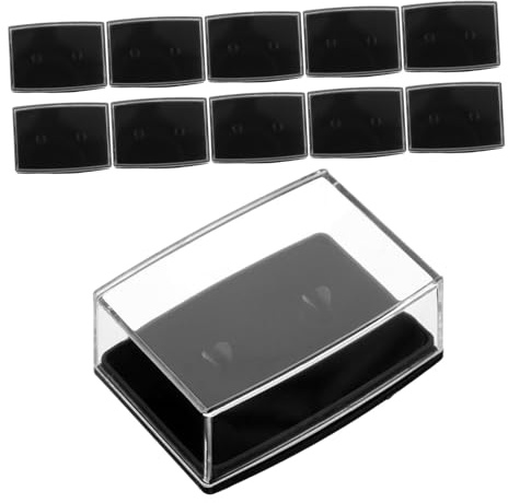 LALADEFIEE 18pcs Jewelry Storage Box Cufflinks Holders Men Ring Organizer for Travel Display Case