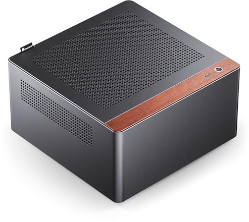 Jonsbo N10 - Caja de ordenador de color negro – Mini Torre para Mini ITX, con 2 ventiladores, hasta 4 unidades SSD de 2,5 pulgadas, estuche compacto para HTPC, NAS y sistemas de oficina