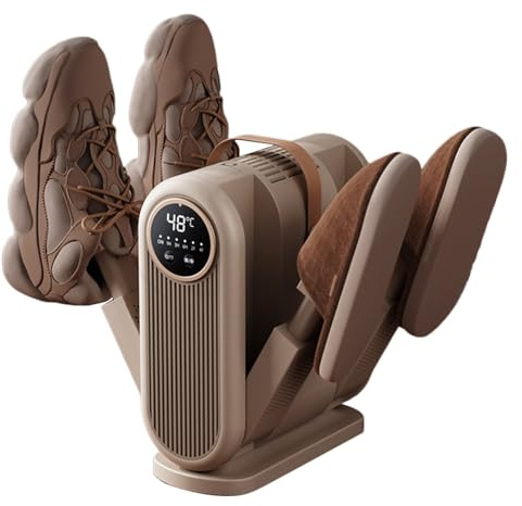 Tanakeji Sèche-Chaussures Portable,Séchage Rapide Chauffants Désodorisant Avec Minuterie Intelligente,Chauffe-Bottes Et Séchoir - Pour Le Voyage, Le Ski, Les Vacances, Le Sac, Le Linge, Les Baskets,