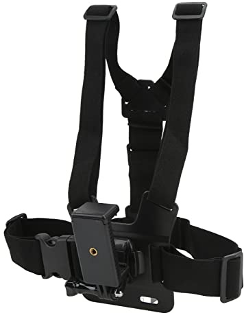 Cryfokt Arnés Ajustable para Montaje en Pecho con Correa para el Pecho para Teléfono Móvil para, Fácil de Usar para Esquiar, Andar en Monopatín, Navegar, Material ABS