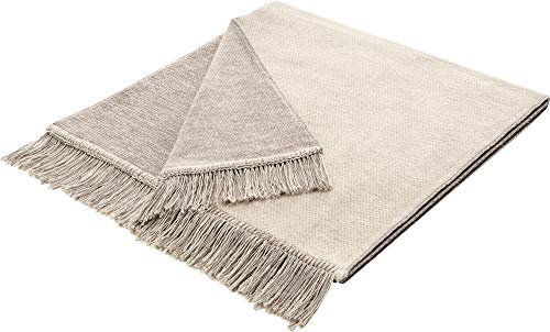 Biederlack Sofaschoner - Cover Cotton, Design Salt & Pepper - Baumwolle, Polyacryl, Polyester, Natur, Maße: 50 x 200 cm, 718358