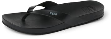 Reef Cushion Court Womens Flip Flop, Molded Cushion Footbed, Arch Support, Black, 9