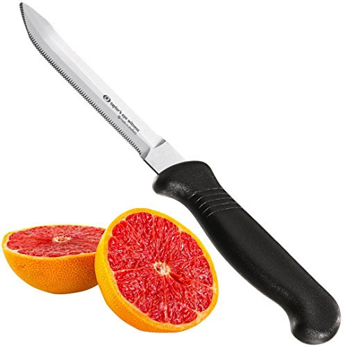 Taylors Eye Witness Sheffield Made Serrated Grapefruit Knife - 3.5 inch/9.5 cm Double Edge Stainless Steel Blade Precision Ground