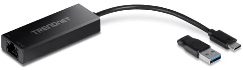 TRENDnet USB-C 3.1 to RJ-45 2.5 Gigabit LAN Ethernet, TUC-ET2G, Cable Adapter for MacBook, Chromebook, Windows 10, 8.1, Mac OS