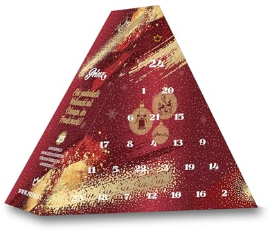 Thomas Prinz Adventskalender 2024 mit 19 x002 L und 4 x 0,04 L gemischten Schnaps- und Likörminiaturen sowie 2 original Prinz Christbaumkugeln