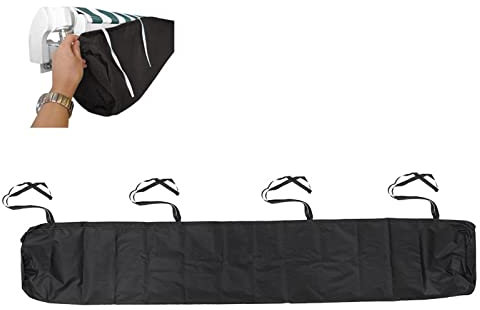Protecteur De Couverture d'Auvent Anti-Poussière, Housse De Protection Auvent Pare Soleil Sac De Protection Pour Store Banne, Avec Cordon, Pour Terrasse De Jardin Extérieur(Size:5M,Color:Le noir)