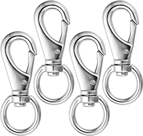 Dog Lead Clip Clasp Heavy Duty Swivel Eye Bolt Snap Hooks Pet Leashes Trigger Clip 4pcs for Linking Pet Collar Bag Strap