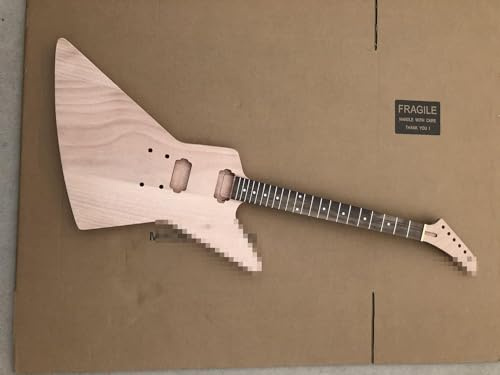 Nytt gitarrkit gitarrhals 22 fret 63 cm gitarrkropp mahogny trä bananhuvud gör-det-själv gitarr rosenträ greppbräda prick inlägg