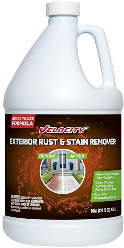 Velocity Exterior Rust Stain Remover | Rust Stain Remover for Vinyl Siding, Decks and More | 1 Gallon