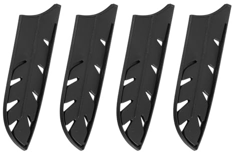 QUARKZMAN 4pz Copri Coltello Manicotti Protezioni Bordo Lama per Coltello Santoku da 7 Proteggi Bordo Lama Fodero Universale per Coltello da Cucina, Nero