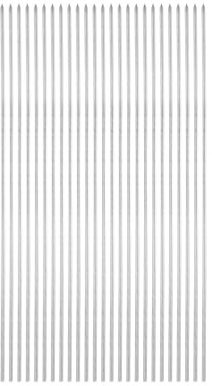 QUARKZMAN 25 piezas de Brochetas de Metal 33cm x 3mm de Acero Inoxidable Palitos Redondos Reutilizables para Barbacoa al Aire Libre Parrilla para Asar Carne Camarones Frutas Verduras