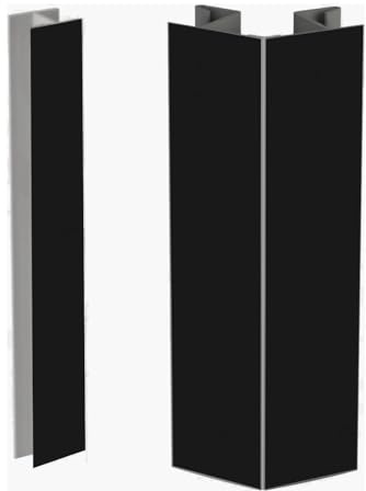 Evotrade Accessori Snodo per Zoccolo da Cucina – Giunzione Angolare -90° +90° e Giunzione Lineare - Compatibile con Zoccolo Cucina in PVC Spessore 12,5 mm - Altezza 100mm, Colore Nero