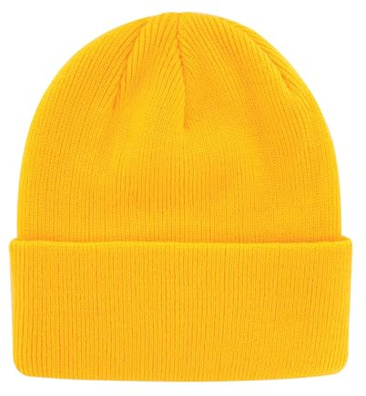 axy Gorro de punto para niños de invierno con ala ancha para niños y niñas de 1 a 6 años, gorro para niños pequeños, amarillo, Talla única