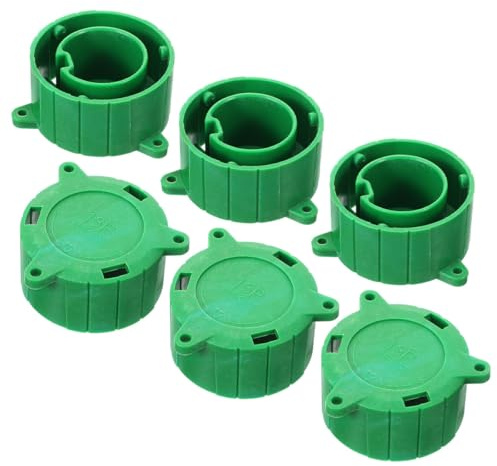 NUOBESTY Soporte Protector para Enchufe de Remolque de 13 Pines, Tapa Antipolvo de Conexión Eléctrica, Juego de 6 Piezas Verdes, Accesorio Resistente para Suministros y Recambios