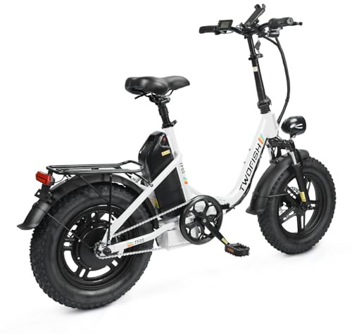 Electric Bikes for Adults, 80km Range, Unlockable Speed Limit, 5 Speeds, Foldable, 16 X 4.0 Fat Tires, 48v 13ah Battery, Phone Holder, Height-Adjustable Handlebars and Seat, Hydraulic Suspension