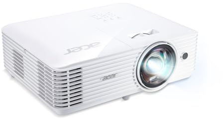 Acer S1386WHn DLP Beamer (WXGA (1.280 x 800 Pixel) 3.600 ANSI Lumen, 20.000:1 Kontrast, 3D, Keystone, 16 Watt Lautsprecher, HDMI (HDCP), HDMI (mit MHL und HDCP), Audio Anschluss) Business / Education