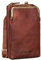STILORD 'Brea' Echt-Leder Vintage Damen-Geldbörse mit Handytasche zum Umhängen mit Kiss-Lock-Verschluss, NFC und RFID Schutz ideal als Umhängetasche Crossovertasche, Farbe:kara - cognac