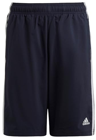 adidas Unisex niños Essentials 3-Stripes Woven Shorts, Legend Ink/White, 9-10 Years