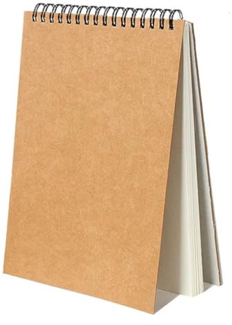 Zeichenblock A5 Skizzenbuch, 160GSM Zeichenbuch mit Spiralgebundenes, 60 Seiten Sketch Papier, Hartfaserplatte Säurefreies für Zeichnen,Skizzen (1 Stück, A5)