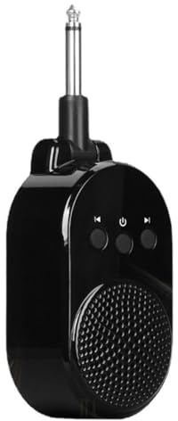 Junterone 1 mini bärbar gitarrförstärkare för mobiltelefon svart plastgitarrförstärkare med 3,5 mm ljudgränssnitt för elgitarr