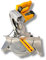 Troncatrice radiale disco 190mm potenza 900 watt 5500 gir/min con laser guida e tagli 45° angolati