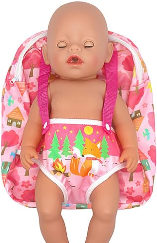Porta Muñecas Para Muñecas,Mochila Porta Muñecas, Portador delantero y trasero con correas, Portabebés americanos con correas, divertidos accesorios para Babydoll para Halloween, Acción de Gracias