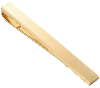 Asienice Brushed Gold Tie Clip For Men Silver Matte Black Tie Clip | Gold Plated Tie Clip Gold And Black Tie Bar Brass Tie Pins For Men 925 Silver Wedding Suit Accessories