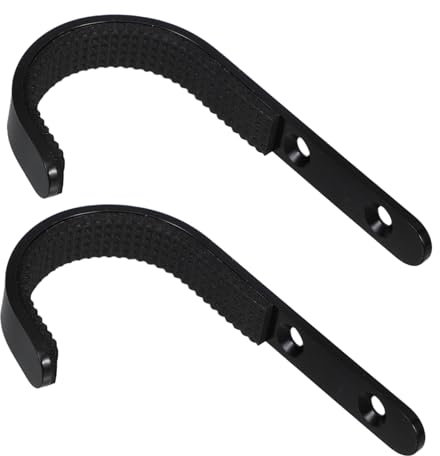 BUGUUYO 2piezas Ganchos De Pared De Metal Para Colgar Toallas y Ropa Soporte Decorativo Multifuncional Para Baño y Garaje Instalación Pared Color Negro