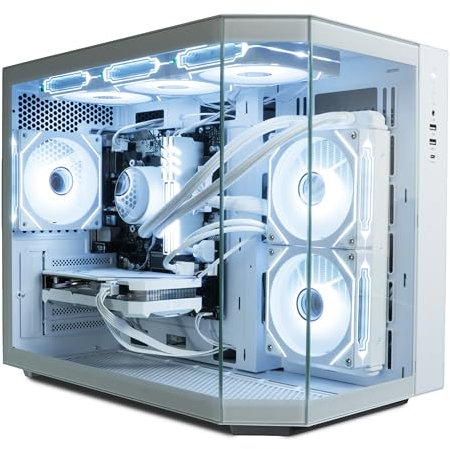 ionz Gaming PC - Desktop Computer, AMD Ryzen 7 5700X, NVIDIA RTX 5060,16GB RAM 1TB NVMe SSD, 240 mm AIO Cooler, Windows 11, 500W 80+ PSU, WiFi, Apex, White