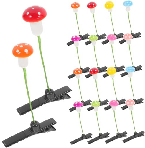 Homoyoyo 30 Pièces Accessoires Kawaii Clips Champignon pour Filles Amusants Lors de Fêtes
