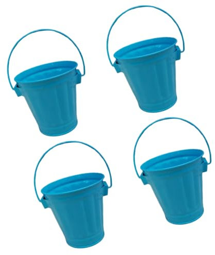 Confezione da 4 secchi colorati da giardino adatti per piantare e organizzare la casa composizioni floreali