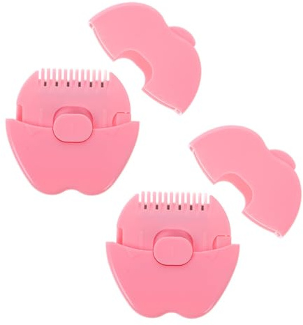 2 Piezas broche del pelo cortapelos para recortadora de puntas abiertas removedor de puntas abiertas Herramientas para peinar cortapelos para bebés el plastico rosa