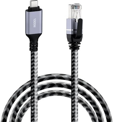 Mcbazel USB C 3.1 to Ethernet Cable 2M- Type-C to RJ45 Gigabit LAN Adapter, Type C Network Adapter, CAT 6 Cable Compatible with Thunderbolt 3/4/5,for Laptop and Macbook